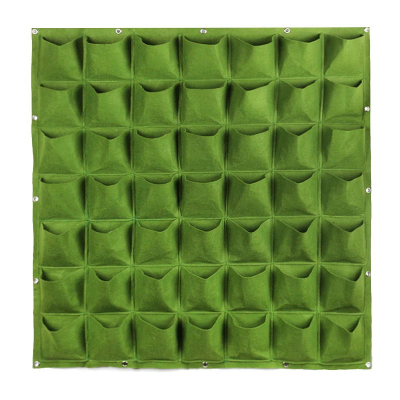 Wall Hanging Planting Bag Garden Vertical Planter Multi Pocket Wall Mount Living Growing Bag Felt Indoor Outdoor Pot Black Green