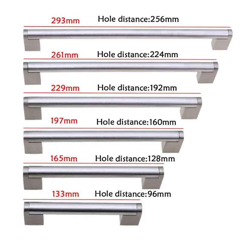 96-256 мм щетка из нержавеющей стали отделка для мебели ручка для ящика кухонного шкафа Ручка Бар Т-образная дверная ручка ручки тяги