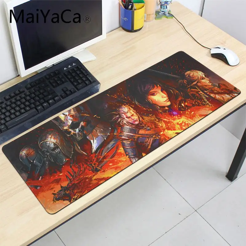 

MaiYaCa The Witcher 3 Wild Hunt Warriors Magic Hood Mouse Pad Overlock Edge Big Gaming mouse Pad For The Witcher 3