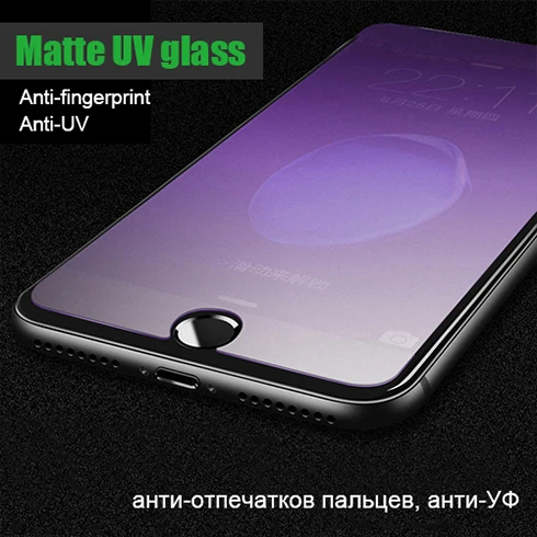 CHYI матовое закаленное стекло для apple iphone 8 7 Защита экрана олеофобное покрытие против следов от пальцев 9H закаленное матовое стекло - Цвет: Matte UV glass
