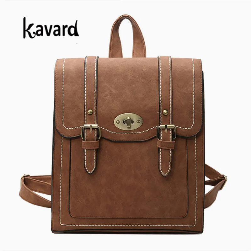 

High Quality Vintage Women Backpack Black Pu Leather Backpacks For Teenage Girls Female School Shoulder Bag Bagpack Mochila