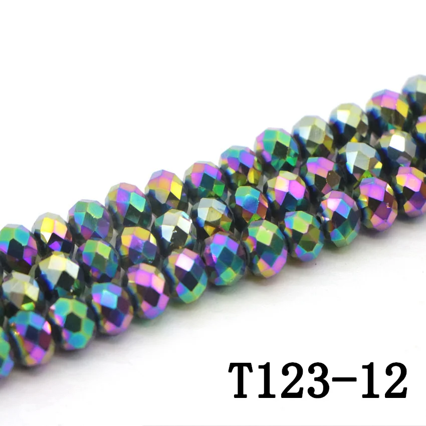 12 Colorful natural crystal jade Peacock Blue Chalcedony Bead Necklace Bracelet DIY fashion woman man general (4)(1)