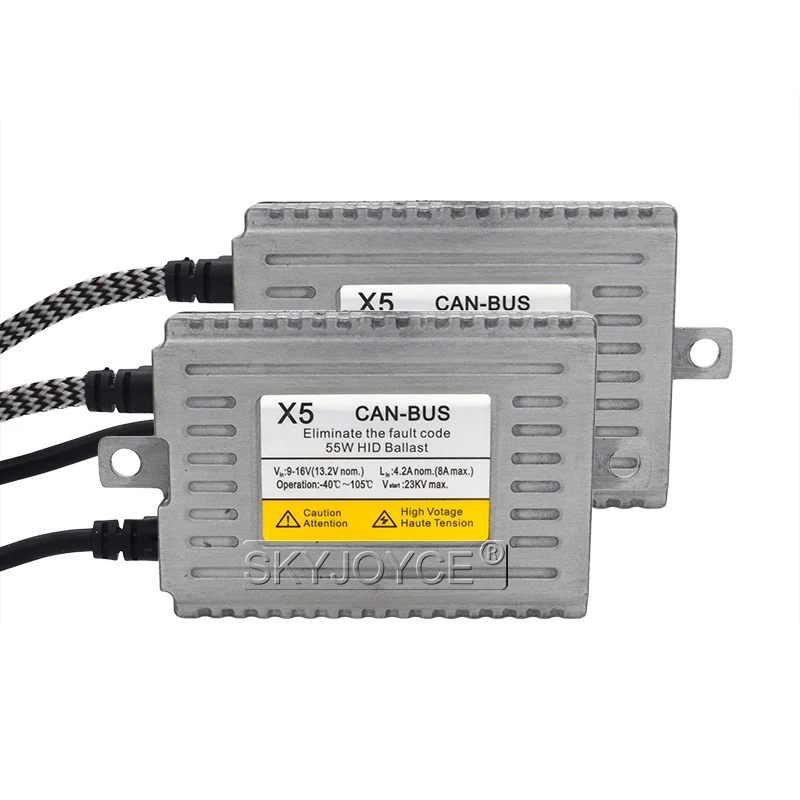 SKYJOYCE 55 Вт DLT Canbus HID балласт комплект AC 12 В без ошибок 5500K Xenon D2H 9012 H1 H11 HB3 HB4 H7|Лампы для
