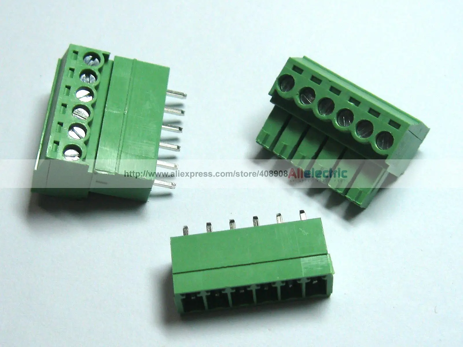 

12 Pcs Screw Terminal Block Connector 3.81mm 6 Pin Way Green Pluggable Type