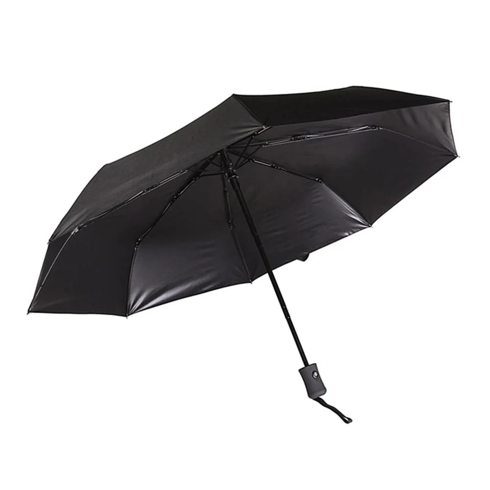 Ветростойкий складной автоматический зонт ветрозащитные зонты для путешествий от дождя и солнца с автоматической кнопкой закрывания TN99 - Цвет: Черный
