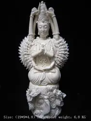 Дэхуа белый фарфор ремесла статуя богини гуаньинь бодхисаттвы, дракон статуя