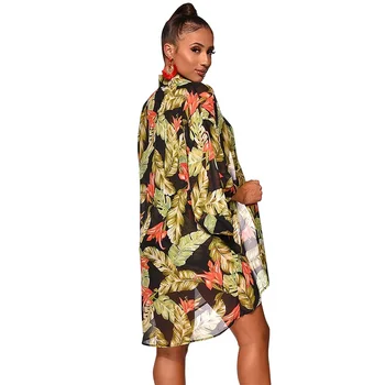 

3PCS Women Set Fashion Sexy Crop Top Floral Square Collar Tank +Short Pants + Coat Print Casual Club wear