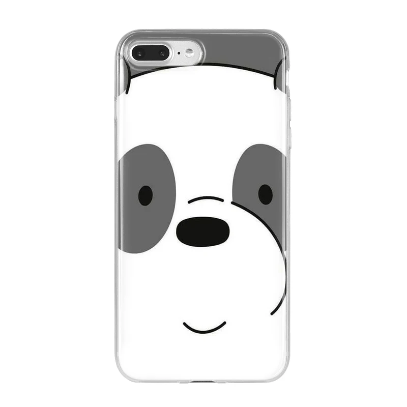 Line Friends коричневый Чехол Miniso We Bare Bears Funda Силиконовый ТПУ чехол для телефона для iPhone 5S, SE 6 6s7 8 Plus X XR XS 11 ProMax - Цвет: TPU