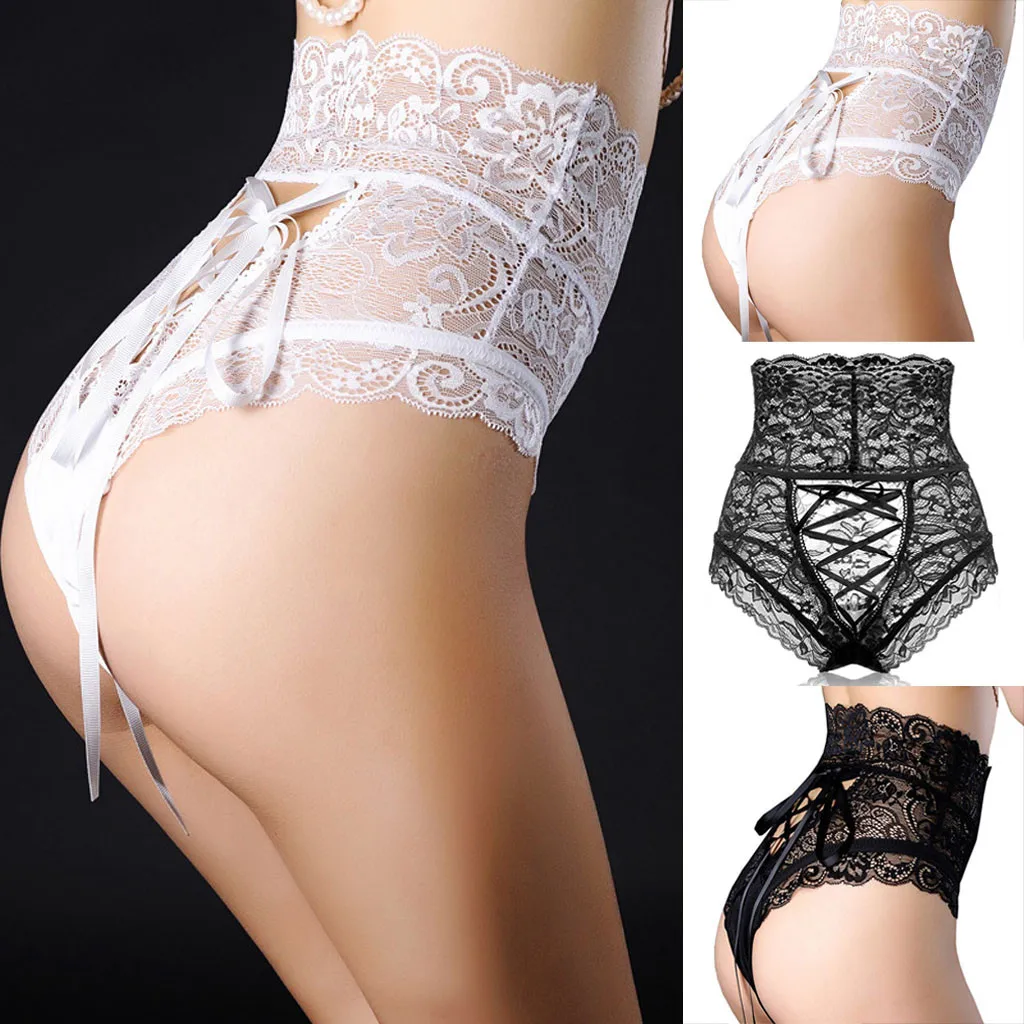 

Amazing Women Sexy Panties Women High Waist Lace Thongs and G Strings Ladies Hollow Out Underpants Lingerie Briefs Leggings 0529