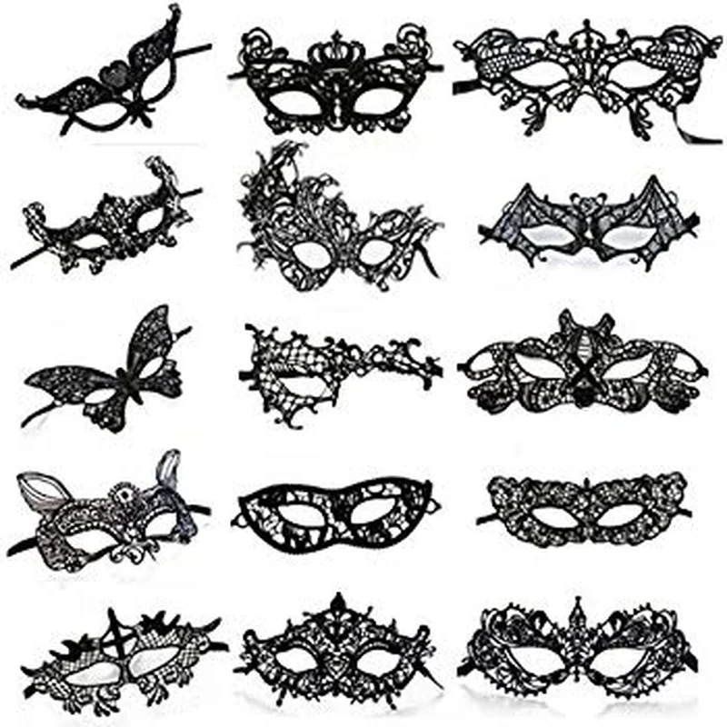 

15pcs/lot Fashion Sexy Lace Eye Mask Venetian Masquerade Ball Party Fancy Dress Costume Lady Gifts Party Masks