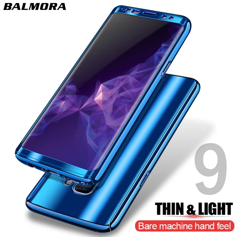 BALMORA 360 покрытый зеркальным покрытием чехол для телефона samsung Galaxy S8 S9 Plus note 8