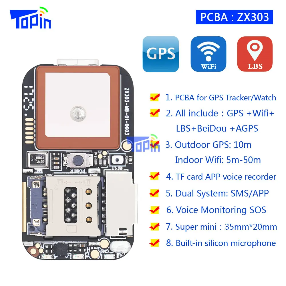 10pcs/Lot S3 S7 GPS Tracker GSM Wifi Locator ZX303 Module Web APP Tracking TF Card Voice Recorder Real Time 1000mah Battery car tracking device