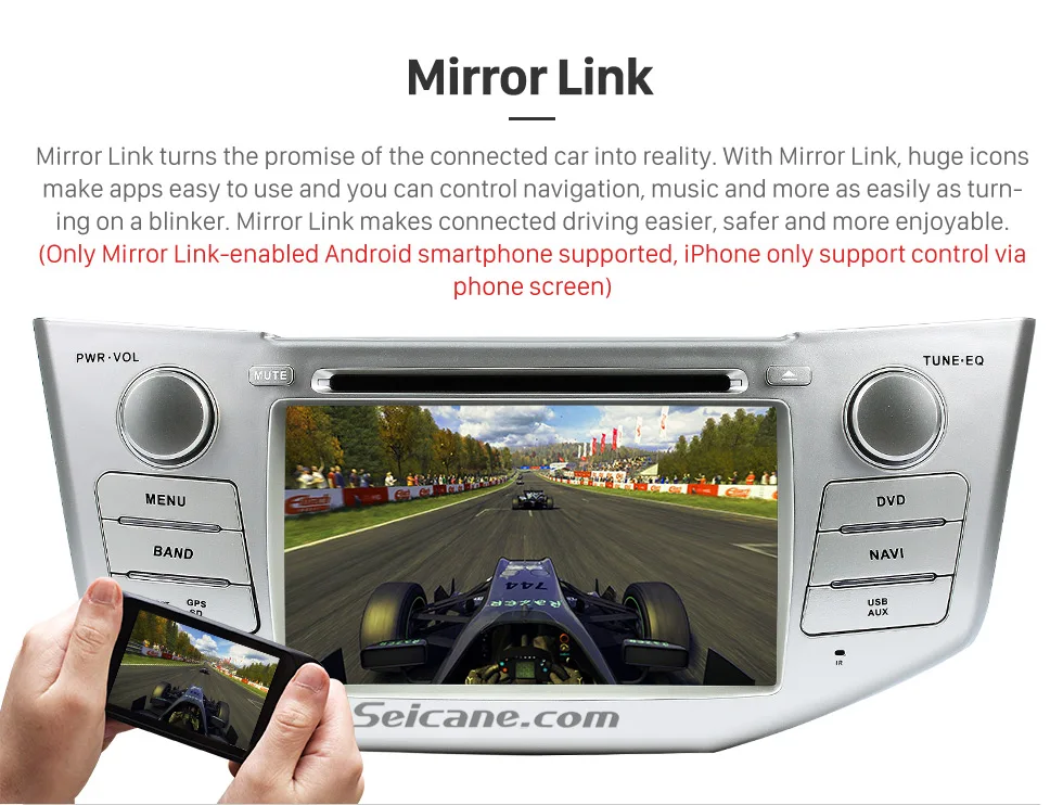 Clearance Seicane 2Din Android 8.0 HD7" Car Radio GPS Multimedia Player With 3G WIFI For Lexus RX 400h RX 330 RX 350 RX 300 Toyota Harrier 11