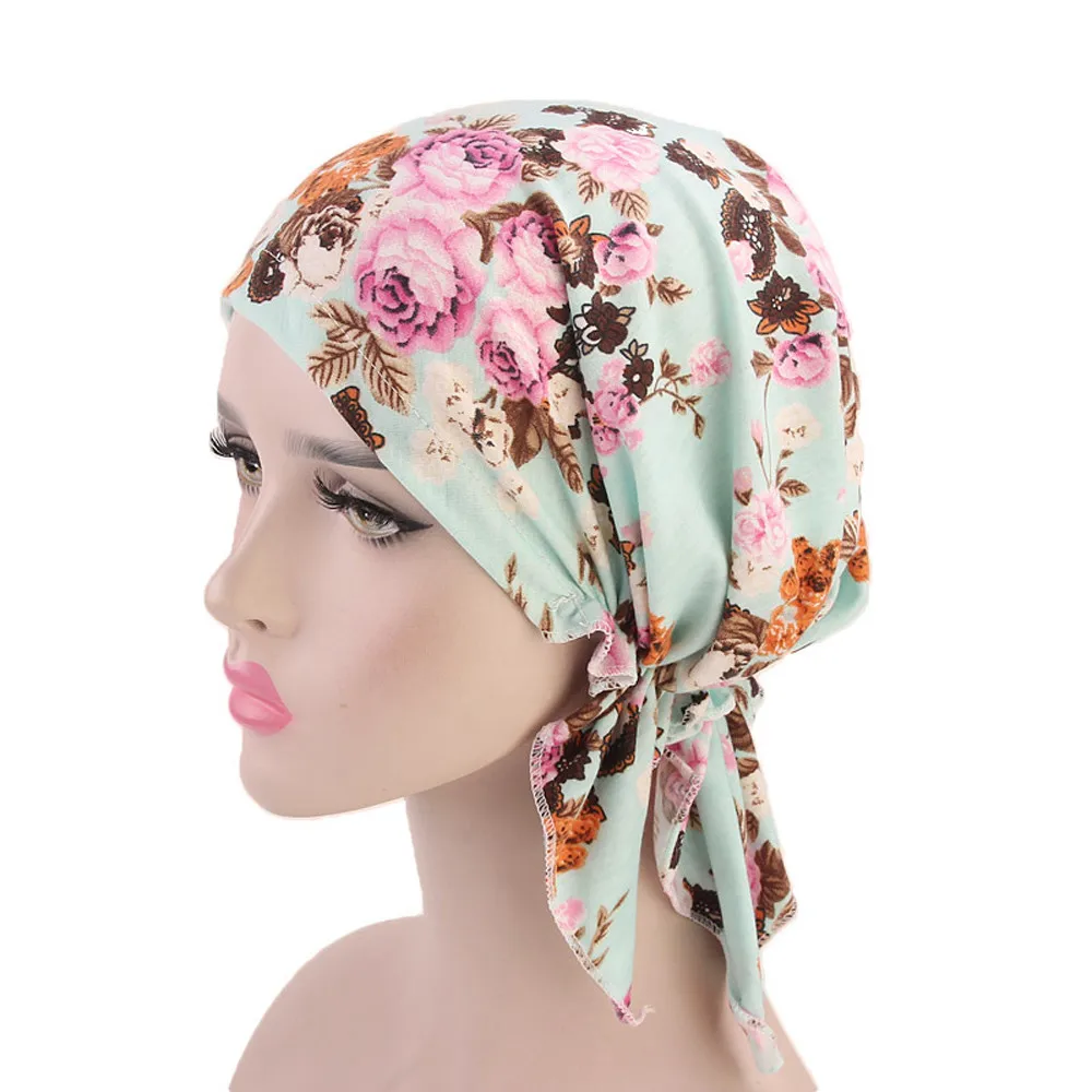 Мусульманские женские хиджабы женщины раком с оборками химиотерапия шляпа шапочки шарф Тюрбан, повязка на голову кепки d90417 - Цвет: M