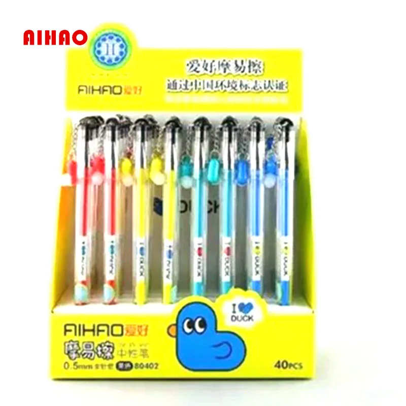

AIHAO New Arrival Colorful Handle Cap Eraser Pen Smooth Writing Gel Pen For Student School Supply Free Shipping