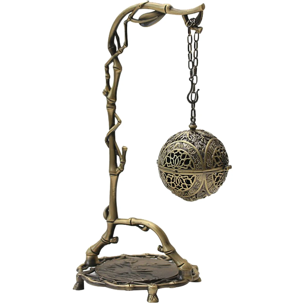 Chinese Dragon Hanging Backflow Incense Burner Home Air Purification~Bronze Incense Burner Holder