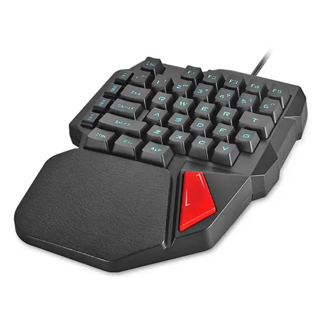 Cheap K108 Wired 3 Colors LED Backlit 38 Keys Gamer Keypad illuminated Left Single Hand Gaming Keyboard for PC Laptop High Quality