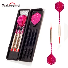 3 шт./кор. Высокое качество Профессиональный 16 г сталь, медь, алюминиевый вал мягкий наконечник Дротика игрушки чтобы бросить на Дартс dongye005