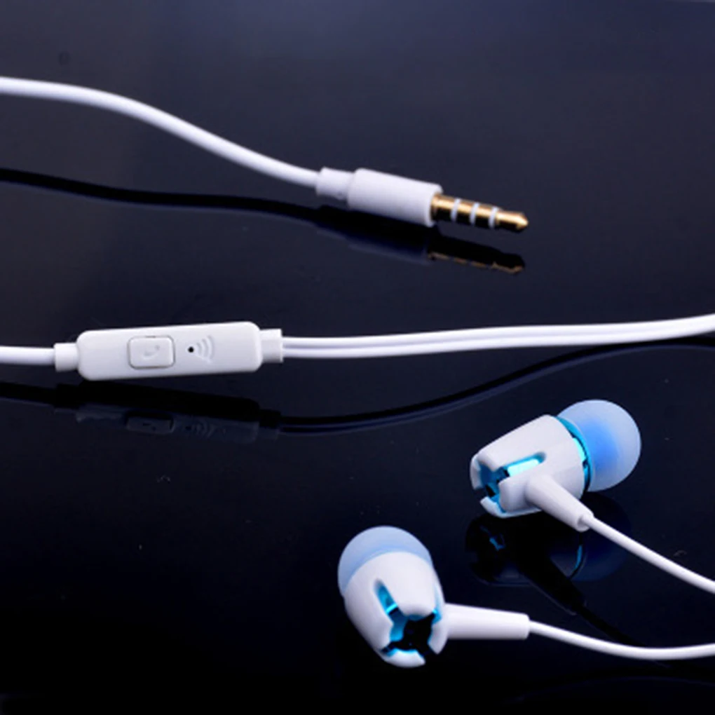 3,5 мм MP3/mp4 Roping стерео сабвуфер наушники в ухо Гарнитура вкладыши Светоотражающие наушники для смартфона