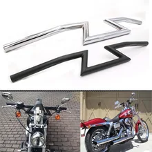 Универсальная 7/" 22 мм мотоциклетная Металлическая черная Хромированная ручка Z Bars для Honda Yamaha Suzuki Kawasaki Triumph