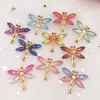 New 10pcs Resin Bling Colorful Dragonfly flatback rhinestone 1 Hole Ornaments DIY  Wedding appliques craft SW80 ► Photo 1/6