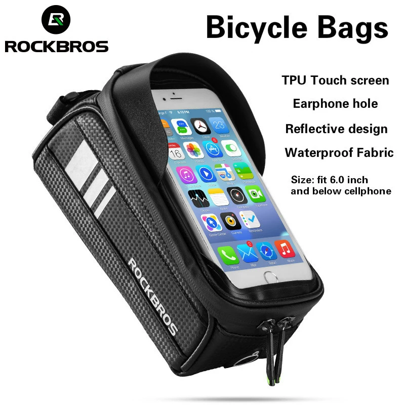 ROCKBROS MTB велосипедная водонепроницаемая сумка для велосипеда с защитой от дождя 6 0