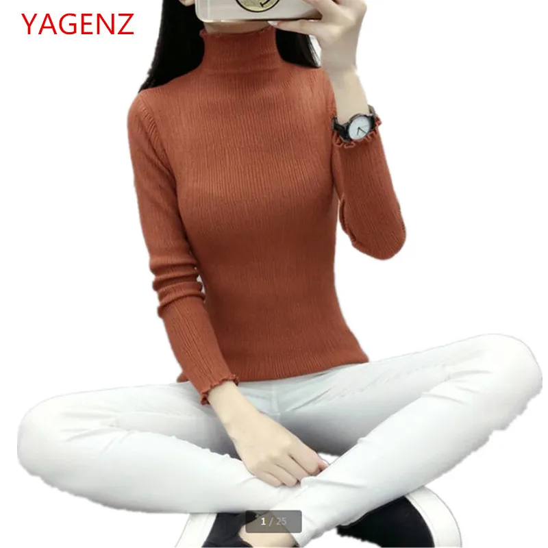 

Autumn/winter Sweater Women High collar Sweater NEW Knitting Long sleeve Stretch Young women clothes Cheap clothes china K3088