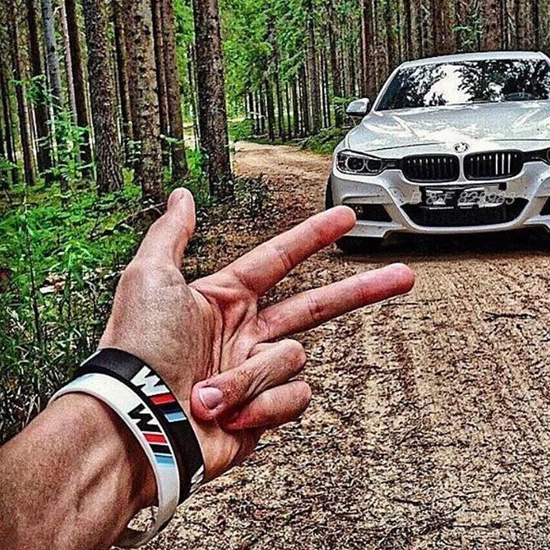 100 шт м мощный спортивный браслет для фанатов БМВ клуба Bimmer силиконовый браслет/м светящаяся голограмма резиновый браслет все серии подарки