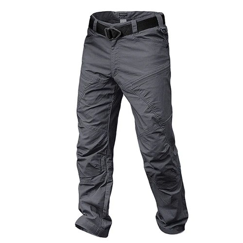 TACVASEN, мужские тактические штаны, военные хлопковые брюки, рип-стоп, спецназ, брюки карго, Осенние прямые рабочие брюки, TD-QZJL-020 - Цвет: Gray