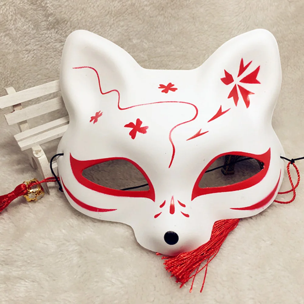 Японская Маска лисы косплей аниме маска на половину лица светильник светлячков лес Нацумэ Yuujinchou лиса маска лиса кошка маска для лица s - Цвет: 3