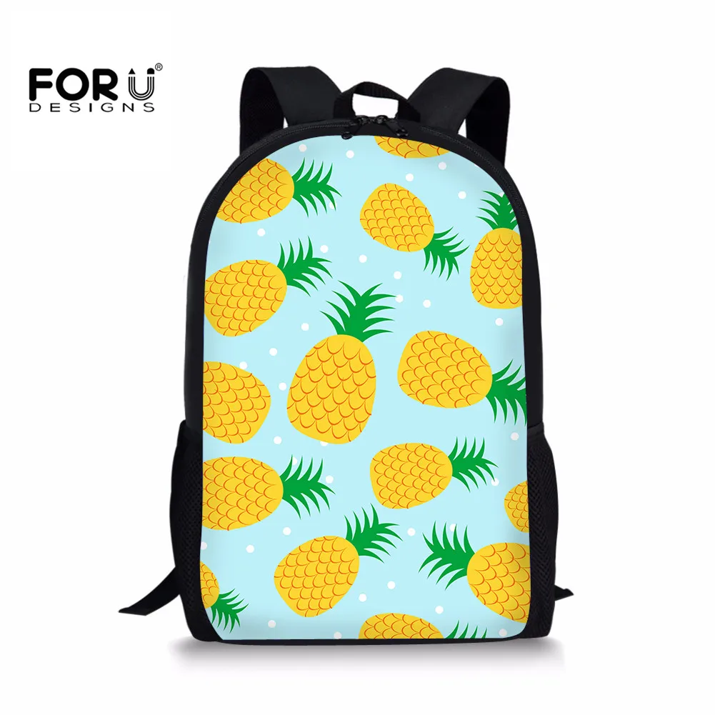 

FORUDESIGNS Girls Children Satchel Pineapple Printing Primary Student School Bag Notebook Book Bags Teenagers Schoolbag for Kids