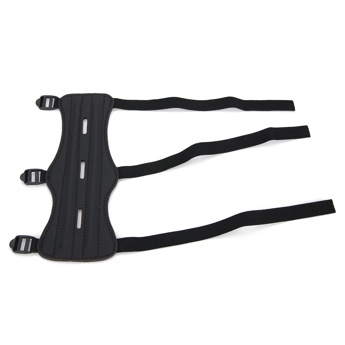 Mayitr Leather Shooting Archery Arm Guard Bow Protective Gear 3 Straps Green Camouflage Black