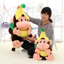 Кэндис Го плюшевые игрушки кукла мультфильм животных модель обезьяна платье banana шляпа hug Детский наряд для дня Рождения подарок малыш