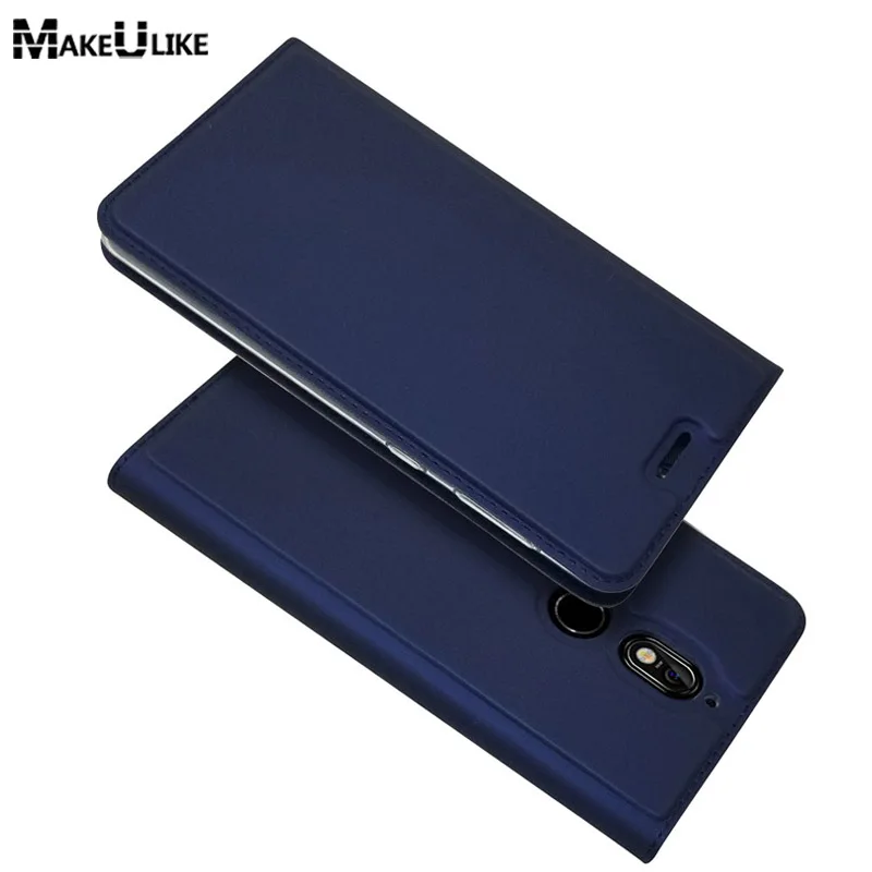 

Slim Magnetic Case for Nokia 7.1 7 Plus Flip Cover PU Leather Phone Bags Cases For Nokia 7 7.1 7Plus Coque