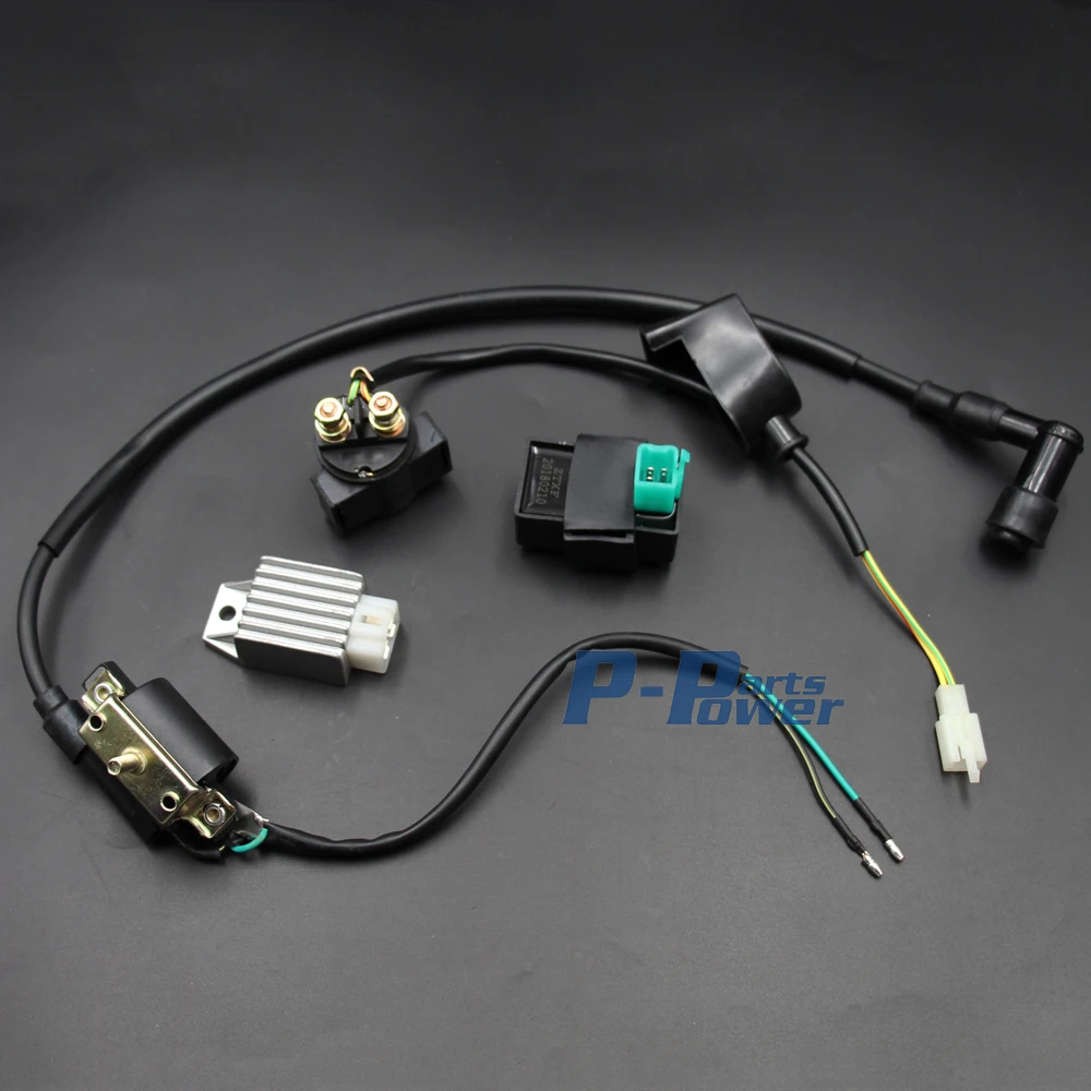SOLENOID + 5 Pin CDI + COIL + REGULATOR RECTIFIER Chinese ATV QUAD DIRT