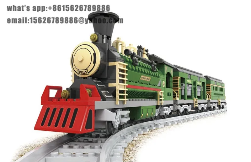 Ausini Model building kits compatible with lego city train 719 3D blocks Educational model &amp toys hobbies for children | Игрушки и
