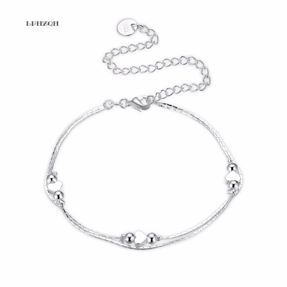 

Heart Anklet Bracelet Women Fashion Beach Foot Chain Girl Love Ankle Bracelet On Leg Jewelry Foot Jewelry Accessories