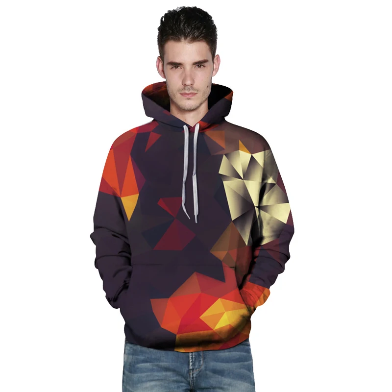 Geometry Design Hoodies Men's Printed Fashion Sweatshirts Brand Moletom ...