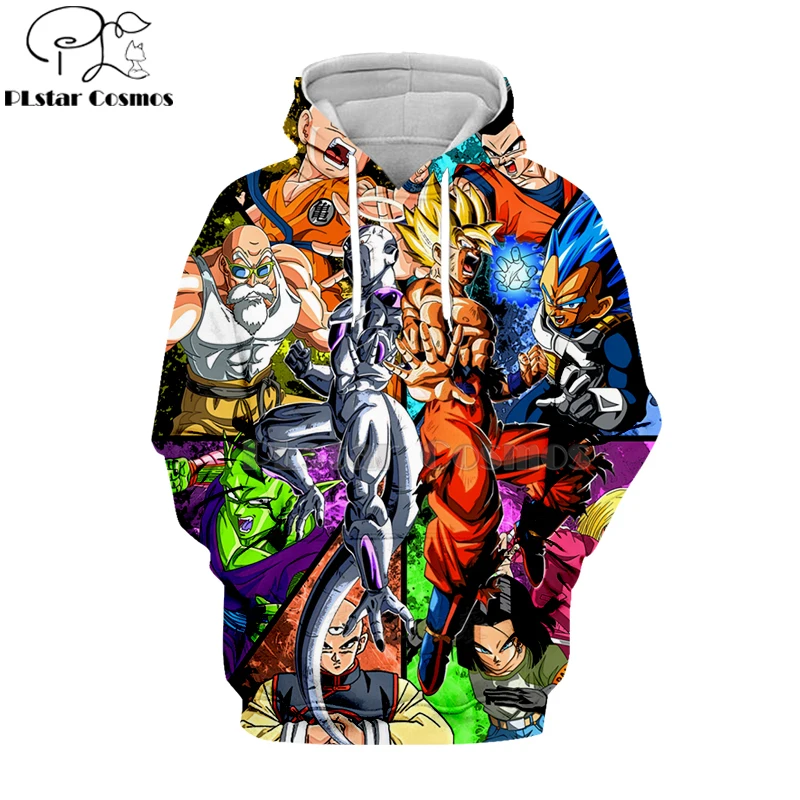 

2019 Dragon Ball hoodies Fashion Men/Women 3D Sweatshirts Print Hooded tees Unisex Tops Casual streetwear goku Frieza Beerus-11