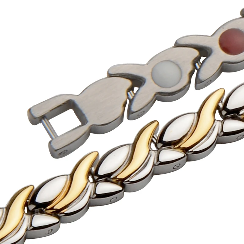 Прямая поставка, магнитный браслет для здоровья для женщин, браслеты и браслеты из нержавеющей стали, оздоровительный германий, браслеты-цепочки
