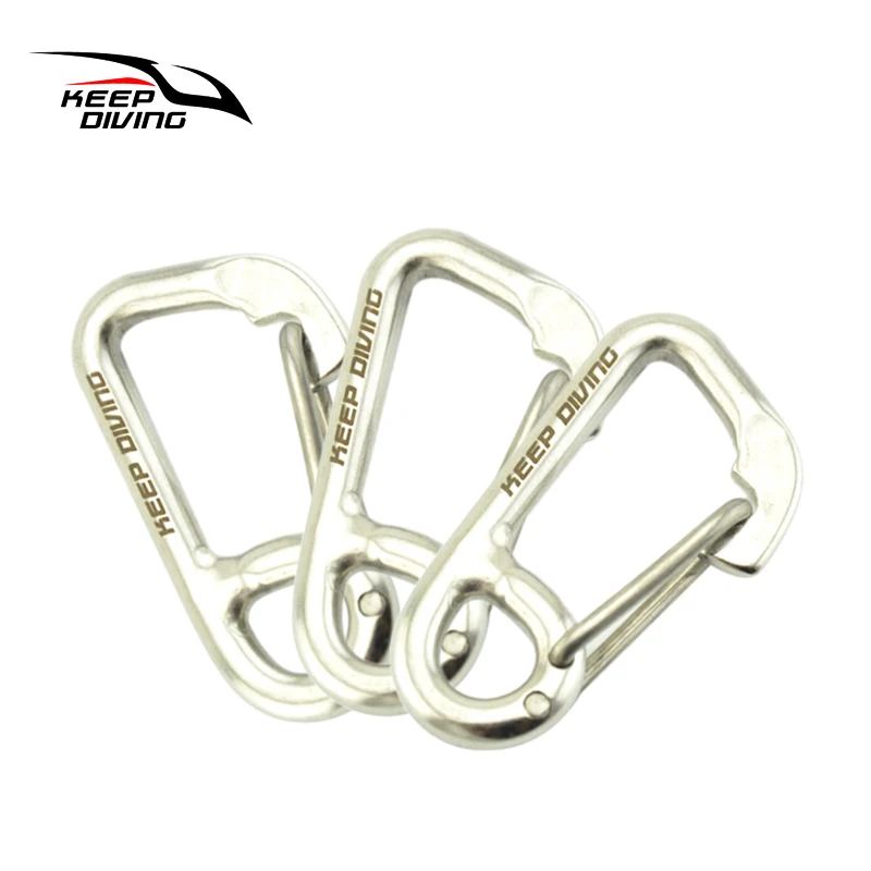 

3pcs/Lot 60MM Length 316 Stianless Steel Quick Release Spring Hook Underwater Scuba Diving Accessories BCD Safe Equipment
