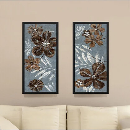 2 шт. 2015 модные нетканные цветы фотографии абстрактная настенная живопись Краска