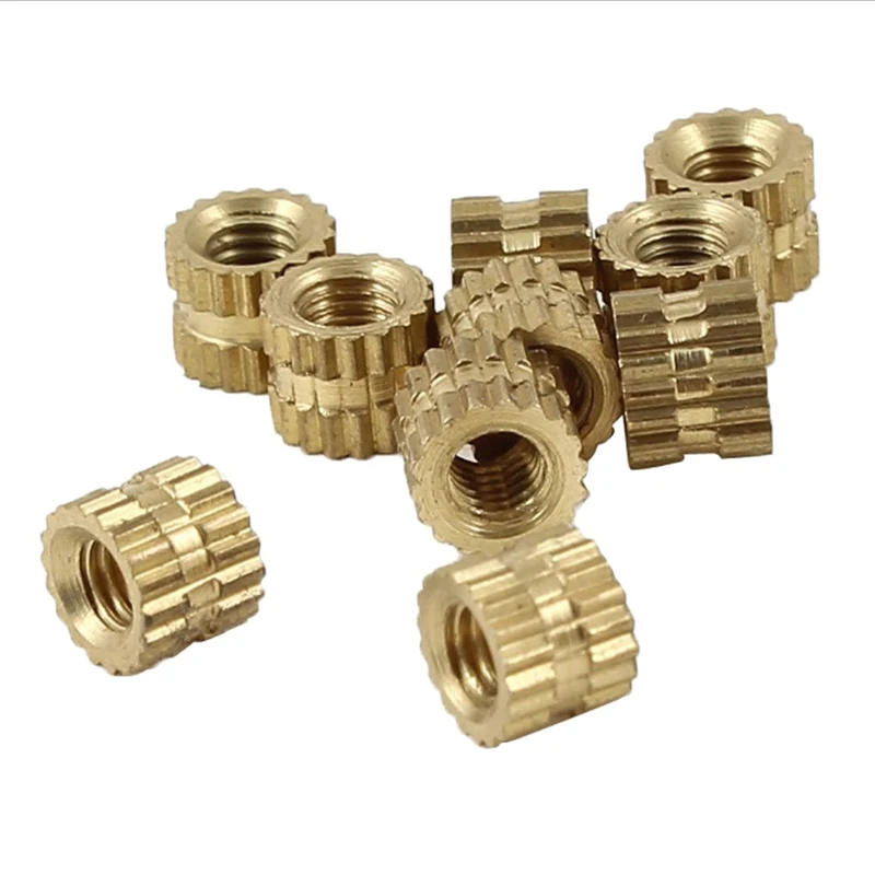 

M3x3x4mm Brass Knurled Threaded Round Insert Embedded Nuts