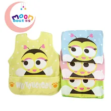 Лидер продаж 2 шт. хлопок детские непромокаемые нагрудники 0-2дети отрыжка ткани мода мультфильм Маленькая пчела малыша самостоятельно для кормления, для еды уход