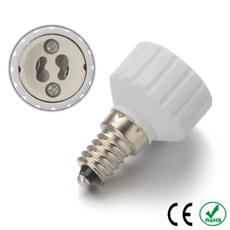 500pcs E14 to GU10 Adapter Lamp Holder Converter Lamp Base Socket