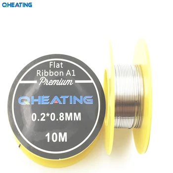 

Qheating Flat ribbon A1 heating wire 0.2*0.8mm 10m/roll for Electronic Cigarette RDA Resistance Wire DIY Atomizer coil