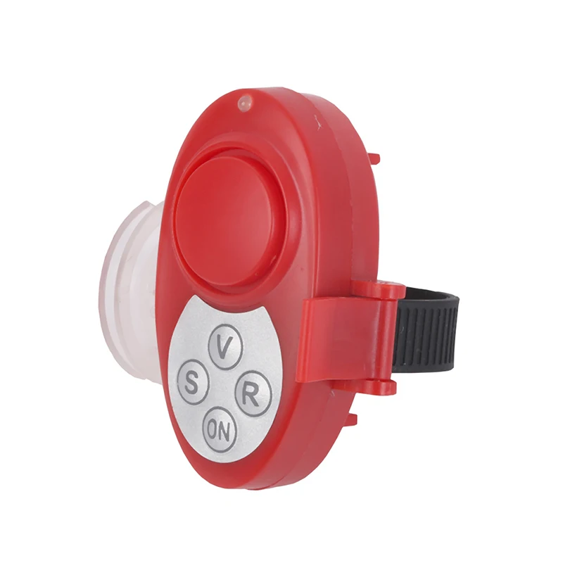 ABS Музыкальный светодиодный электронный сигнализатор укуса рыбы звуковой сигнал светодиодный светильник с зажимом для удочки - Цвет: Красный