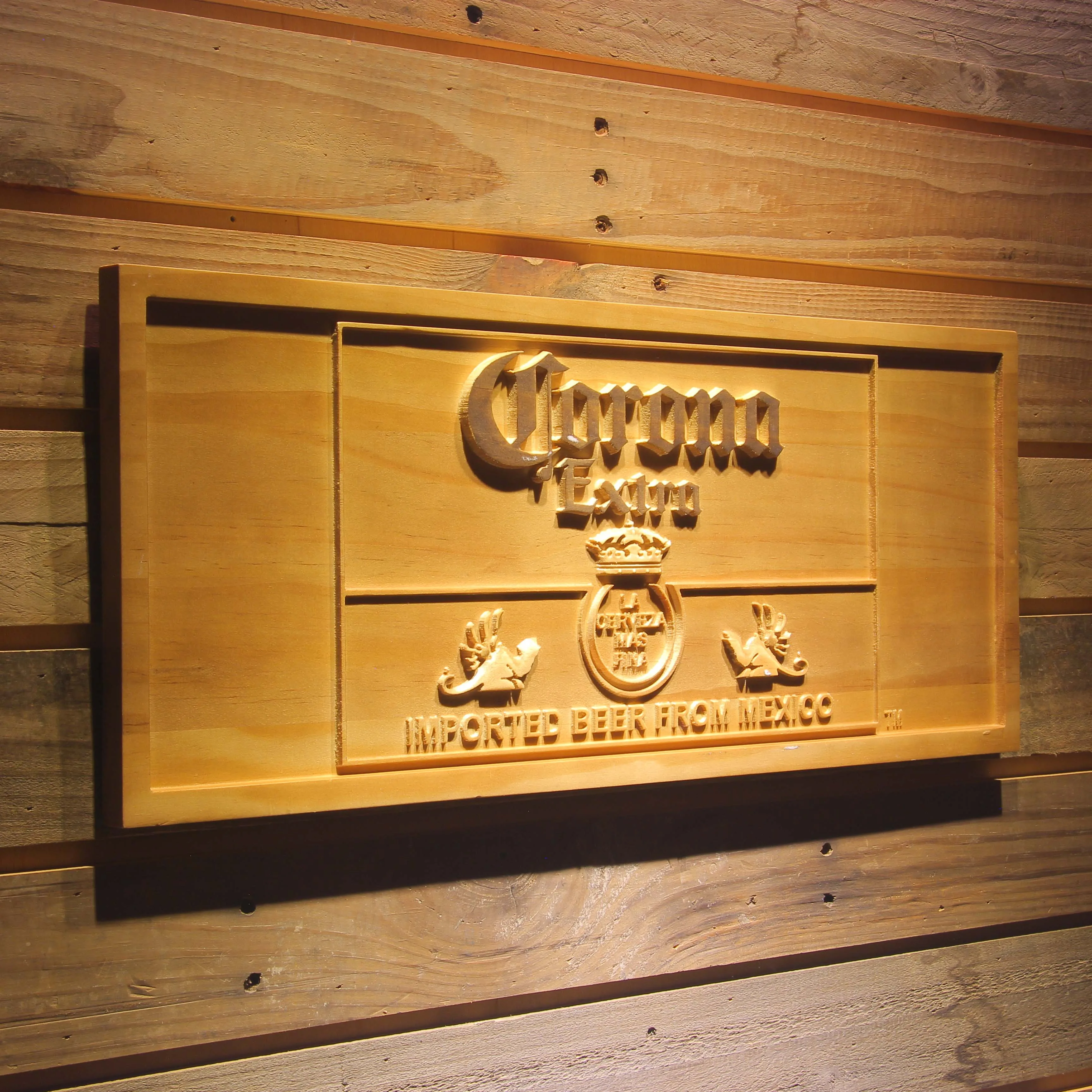Corona Экстра пиво 3D деревянные знаки