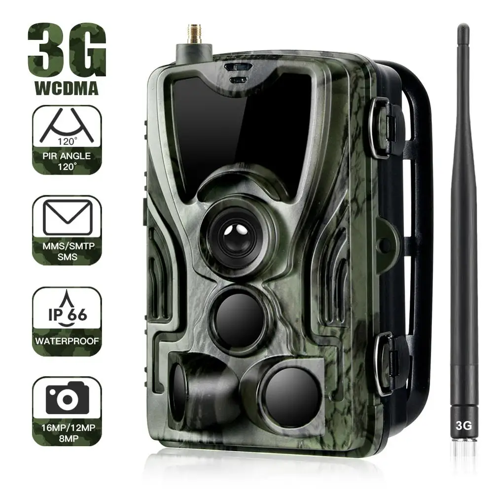 Фотоловушка HC 801G 3G фотоловушка 16 Мп SMS/MMS/SMTP IP66 время запуска 0 3 сек светодиоды нм