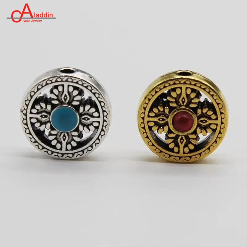 

Aladdin 17MM Copper Nepal Beads Metal Material diy Key chain pendant Jewelry necklace accessories Ethnic style